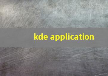 kde application